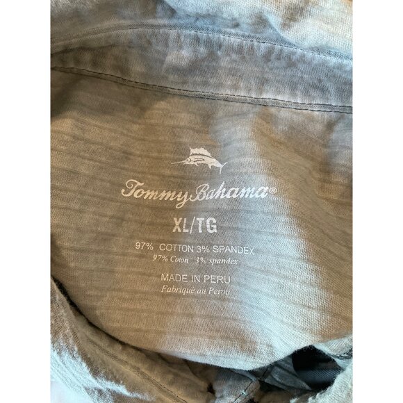 Tommy Bahama XL Gulf Coast Gray Striped Polo Shirt - Picture 5 of 5